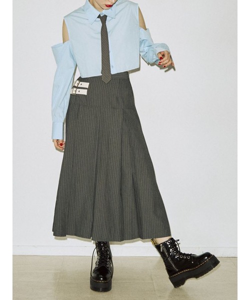 jouetie（ジュエティ）の「オープンショルダータイシャツ（シャツ/ブラウス・レディース・オフホワイト/ブルー/パープル・MEDIUM）」の9枚目の写真