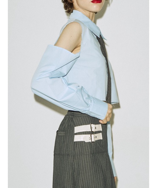 jouetie（ジュエティ）の「オープンショルダータイシャツ（シャツ/ブラウス・レディース・オフホワイト/ブルー/パープル・MEDIUM）」の14枚目の写真