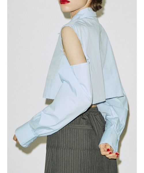 jouetie（ジュエティ）の「オープンショルダータイシャツ（シャツ/ブラウス・レディース・オフホワイト/ブルー/パープル・MEDIUM）」の16枚目の写真