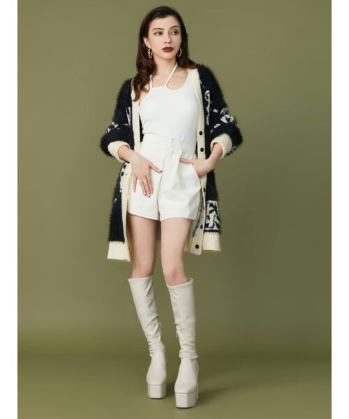 EVRIS（エヴリス）の「ワンショルダーカットアウトキャミソール（キャミソール・レディース・ホワイト/ブラック/ブルー・FREE）」の8枚目の写真