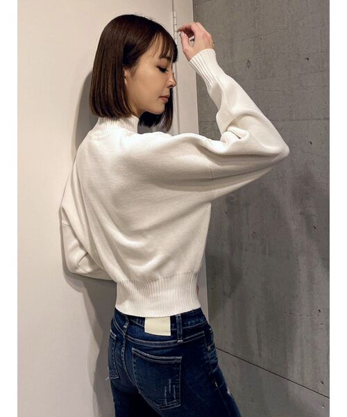 GYDA（ジェイダ）の「SKILLED DETECTIVE ニットトップス（ニット/セーター・レディース・ブラック/オフホワイト/ダークオレンジ・FREE）」の10枚目の写真