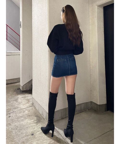 GYDA（ジェイダ）の「SKILLED DETECTIVE ニットトップス（ニット/セーター・レディース・ブラック/オフホワイト/ダークオレンジ・FREE）」の18枚目の写真