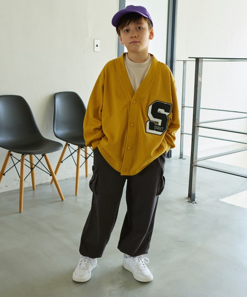 PAIRMANON STREET（ペアマノンストリート）の「【PAIRMANON STREET】裏毛 サイドポケット カーゴパンツ（カーゴパンツ・キッズ・オートミール/ピンク/ブラック/グレー/レッド・150/130/100/110/140/90/120）」の7枚目の写真