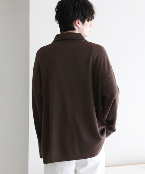 ETELIO（エテリオ）の「12ゲージミラノリブハーフジップニット（ニット/セーター・メンズ・ライトグレー/ワイン/ブラウン/ブラック/チャコール/グリーン/ネイビー・S/L/M）」の19枚目の写真