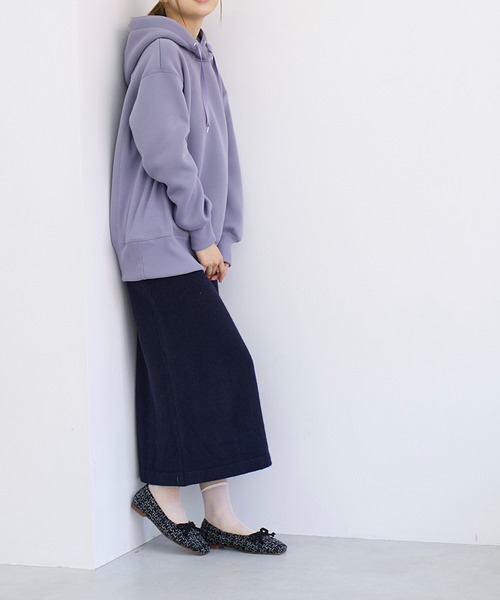 noyau（ノヤウ）の「スクエアツイードバレエシューズ（バレエシューズ・レディース・ブラック系その他/ブルー系その他6/チャコールグレー×パープル・L/M/S/LL）」の6枚目の写真