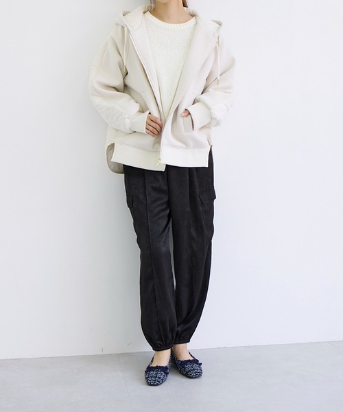 noyau（ノヤウ）の「スクエアツイードバレエシューズ（バレエシューズ・レディース・ブラック系その他/ブルー系その他6/チャコールグレー×パープル・L/M/S/LL）」の9枚目の写真