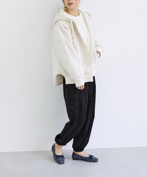 noyau（ノヤウ）の「スクエアツイードバレエシューズ（バレエシューズ・レディース・ブラック系その他/ブルー系その他6/チャコールグレー×パープル・L/M/S/LL）」の10枚目の写真