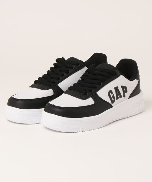 GAP（ギャップ）の「【GAP】ギャップ　厚底コートタイプスニーカー　GPU52317（スニーカー・レディース・ホワイト×ブラック/ホワイト×ネイビー・24.0cm/25.0cm/23.0cm）」の2枚目の写真