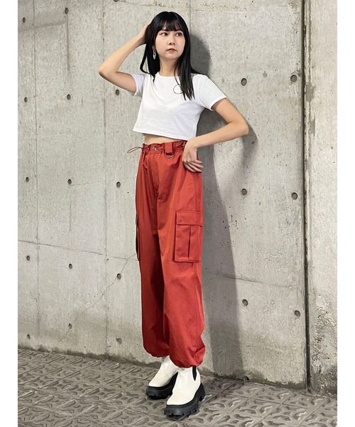 MURUA(ムルーア)の「サークルロゴクロップトTシャツ(Tシャツ/カットソー・レディース・ホワイト/ブラック/グレー・FREE)」の8枚目の写真