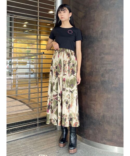 MURUA(ムルーア)の「サークルロゴクロップトTシャツ(Tシャツ/カットソー・レディース・ホワイト/ブラック/グレー・FREE)」の12枚目の写真