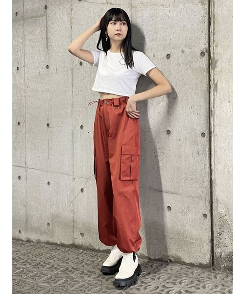 MURUA(ムルーア)の「サークルロゴクロップトTシャツ(Tシャツ/カットソー・レディース・ホワイト/ブラック/グレー・FREE)」の16枚目の写真