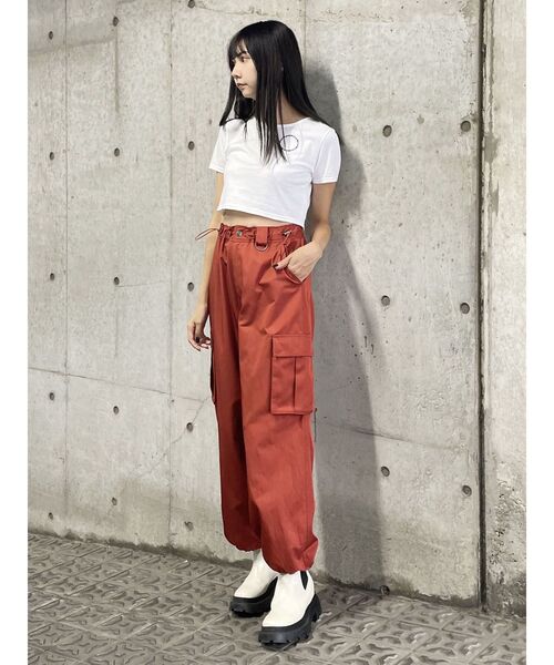 MURUA(ムルーア)の「サークルロゴクロップトTシャツ(Tシャツ/カットソー・レディース・ホワイト/ブラック/グレー・FREE)」の17枚目の写真