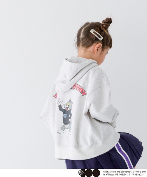 LOWRYS FARM（ローリーズファーム）の「WB100　トムジェリフーディー　975188（スウェット・キッズ・ネイビー/グレー・110cm/120cm/130cm/140cm/150cm）」の4枚目の写真