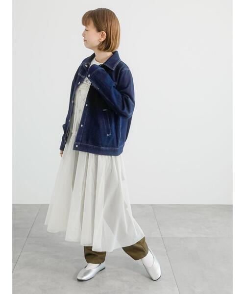 Lugnoncure（ルノンキュール）の「2WAYチュールスカート（スカート・レディース・グレー/オフホワイト/ブラック・F）」の5枚目の写真