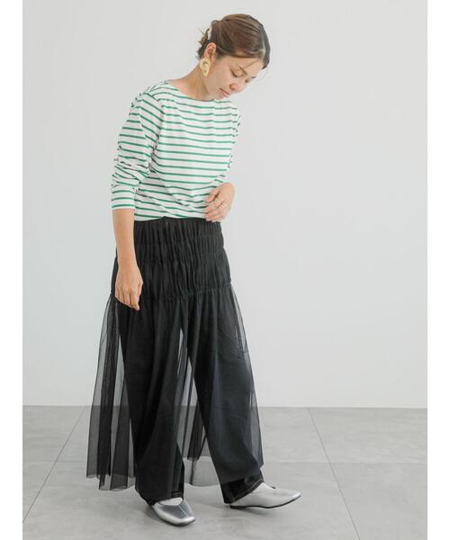 Lugnoncure（ルノンキュール）の「2WAYチュールスカート（スカート・レディース・グレー/オフホワイト/ブラック・F）」の8枚目の写真