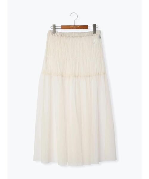 Lugnoncure（ルノンキュール）の「2WAYチュールスカート（スカート・レディース・グレー/オフホワイト/ブラック・F）」の18枚目の写真