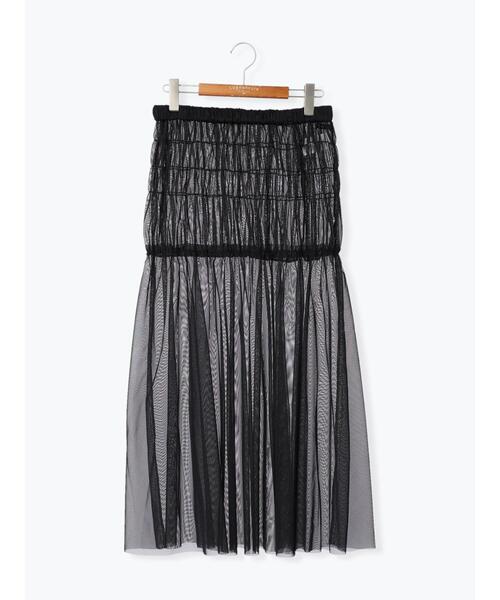 Lugnoncure（ルノンキュール）の「2WAYチュールスカート（スカート・レディース・グレー/オフホワイト/ブラック・F）」の19枚目の写真