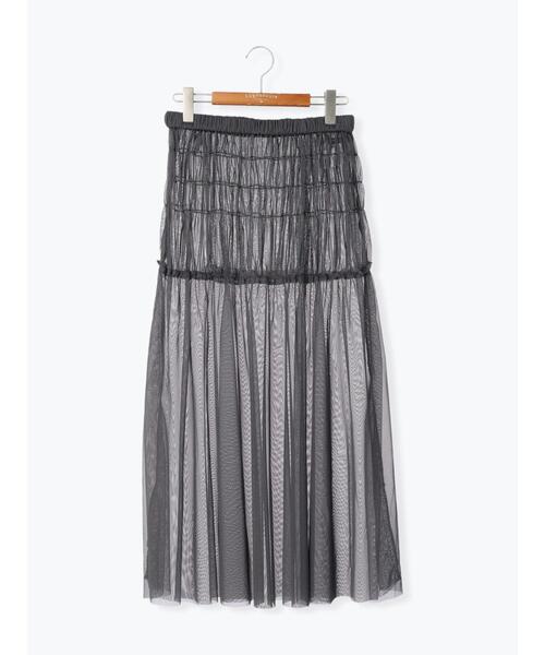Lugnoncure（ルノンキュール）の「2WAYチュールスカート（スカート・レディース・グレー/オフホワイト/ブラック・F）」の20枚目の写真