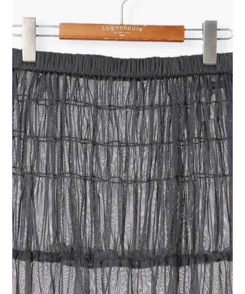 Lugnoncure（ルノンキュール）の「2WAYチュールスカート（スカート・レディース・グレー/オフホワイト/ブラック・F）」の22枚目の写真