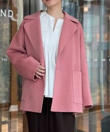 プレミアムウールリバー オープンカラーショートコート