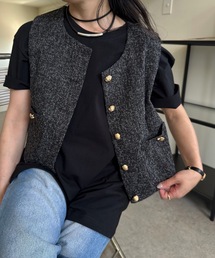 ULEULA | ツイードコンパクトベスト(ベスト)