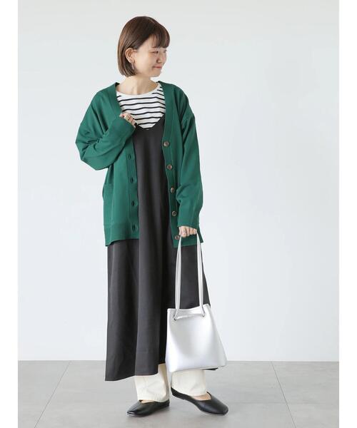 Lugnoncure（ルノンキュール）の「無撚糸Vネックカーディガン（カーディガン/ボレロ・レディース・レッド/オフホワイト/ブラック/グリーン・F）」の6枚目の写真