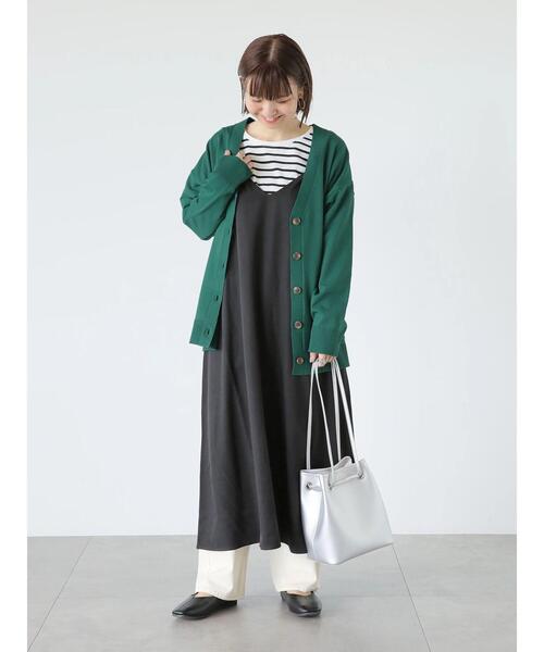 Lugnoncure（ルノンキュール）の「無撚糸Vネックカーディガン（カーディガン/ボレロ・レディース・レッド/オフホワイト/ブラック/グリーン・F）」の7枚目の写真