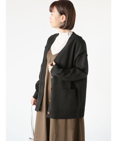 Lugnoncure（ルノンキュール）の「無撚糸Vネックカーディガン（カーディガン/ボレロ・レディース・レッド/オフホワイト/ブラック/グリーン・F）」の14枚目の写真