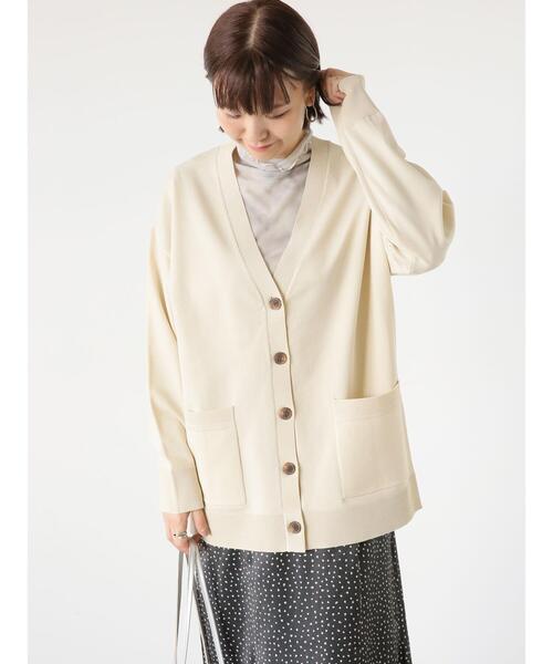 Lugnoncure（ルノンキュール）の「無撚糸Vネックカーディガン（カーディガン/ボレロ・レディース・レッド/オフホワイト/ブラック/グリーン・F）」の18枚目の写真