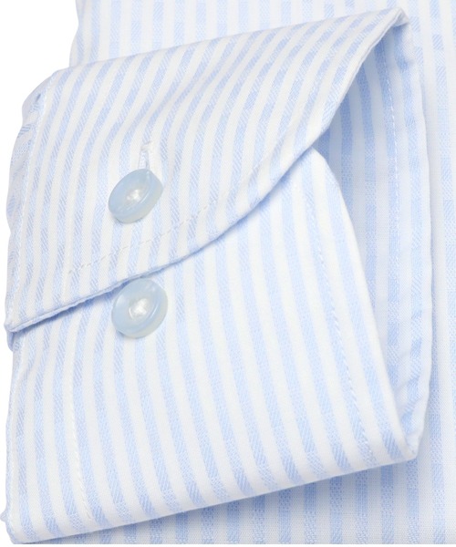 TOKYO SHIRTS（トウキョウシャツ）の「超形態安定ノーアイロン ボタンダウン 長袖ビジネスワイシャツ（ビジネスシャツ・メンズ・ブルー・首回り42cm-裄丈82cm/首回り42cm-裄丈86cm/首回り41cm-裄丈86cm/首回り39cm-裄丈80cm/首回り43cm-裄丈82cm/首回り39cm-裄丈84cm/首回り43cm-裄丈86cm/首回り41cm-裄丈82cm/首回り37cm-裄丈80cm/首回り37cm-裄丈84cm）」の3枚目の写真