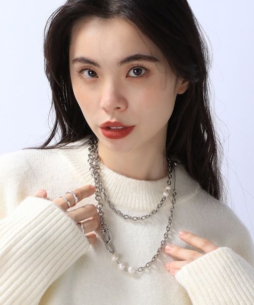 JEANASIS（ジーナシス）の「マルチWAYパールネックレス/980330（ネックレス・レディース・シルバー/ゴールド・FREE）」の10枚目の写真