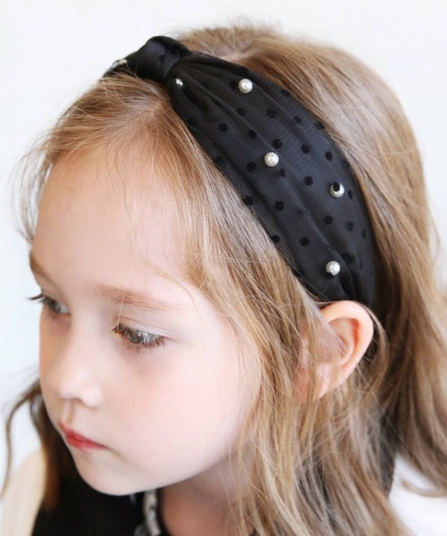 Rora（ローラ）の「ほのか チュール＆パールカチューシャ（カチューシャ・キッズ・A/B・FREE）」の2枚目の写真