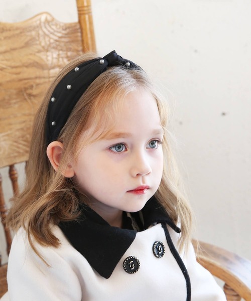 Rora（ローラ）の「ほのか チュール＆パールカチューシャ（カチューシャ・キッズ・A/B・FREE）」の4枚目の写真