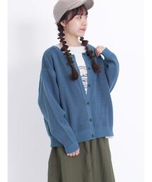 Samansa Mos2 | 【マシンウォッシャブル】ジャカードクルーネックカーディガン(カーディガン/ボレロ)