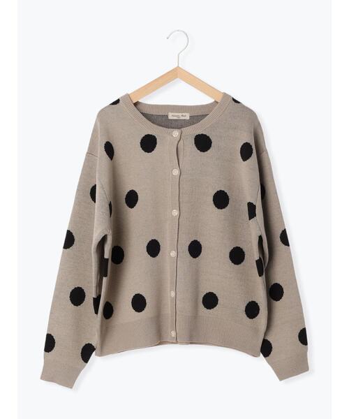 Samansa Mos2（サマンサ モスモス）の「【マシンウォッシャブル】ジャカードクルーネックカーディガン（カーディガン/ボレロ・レディース・ブルー/ベージュ/オフホワイト/ブラック・F）」の21枚目の写真