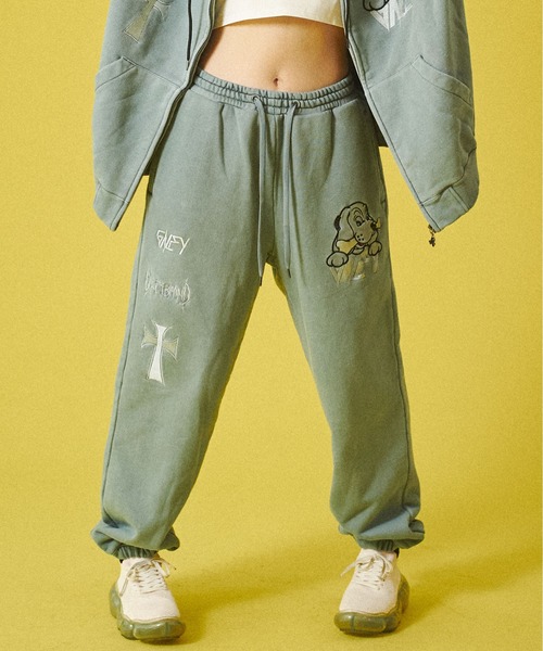 【K59S】　ガルフィー　染め染めデスメタル　ハーフジップ　スウェットパンツ K59S】 ガルフィー 染め染めデスメタル ハーフジップ スウェット