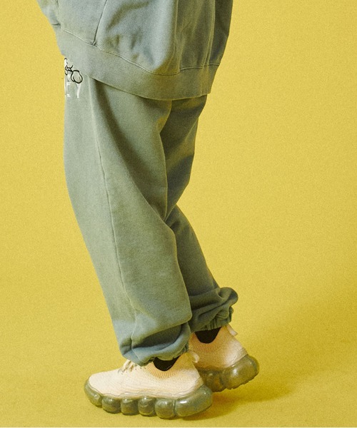 K59S】 ガルフィー 染め染めデスメタル ハーフジップ スウェットパンツ