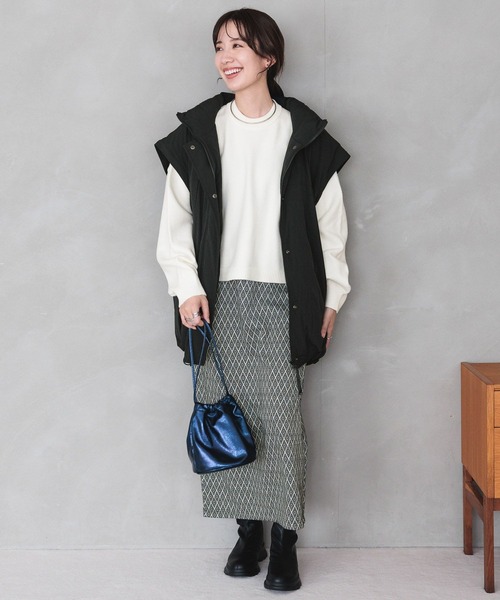 LEPSIM（レプシィム）の「7ゲージクロップドプルオーバー　983141（ニット/セーター・レディース・イエロー/オフホワイト/ブルー/ライトグレー・FREE）」の13枚目の写真