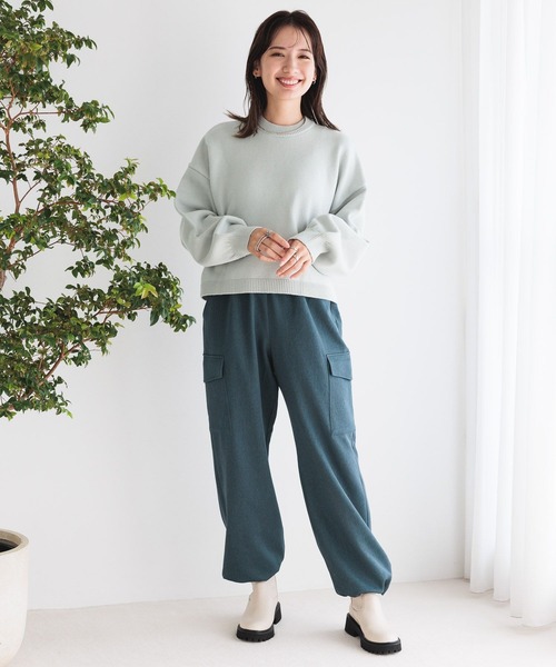 LEPSIM（レプシィム）の「7ゲージクロップドプルオーバー　983141（ニット/セーター・レディース・イエロー/オフホワイト/ブルー/ライトグレー・FREE）」の18枚目の写真