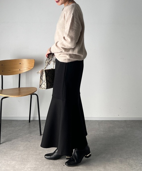 un dix cors（アンディコール）の「フォックス混クルーネックニット（ニット/セーター・レディース・ブラウン/ベージュ/ブラック・FREE）」の11枚目の写真