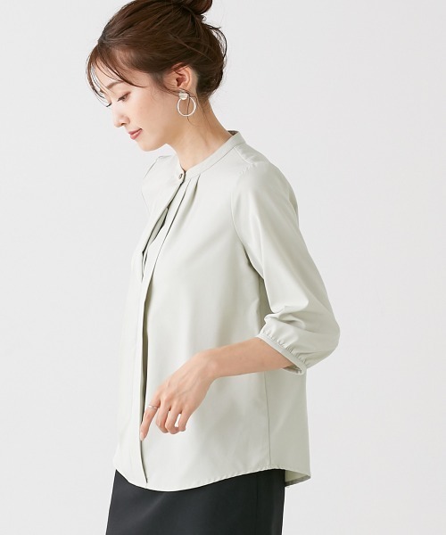 Petitjo（プッチージョ）の「小さいサイズ　2WAYスキッパーブラウス　低身長さん・小柄女性（シャツ/ブラウス・レディース・ホワイト/ミント/ベージュ/ブルー・PM/PL/PSS/PS）」の6枚目の写真