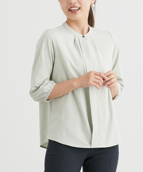 Petitjo（プッチージョ）の「小さいサイズ　2WAYスキッパーブラウス　低身長さん・小柄女性（シャツ/ブラウス・レディース・ホワイト/ミント/ベージュ/ブルー・PM/PL/PSS/PS）」の11枚目の写真