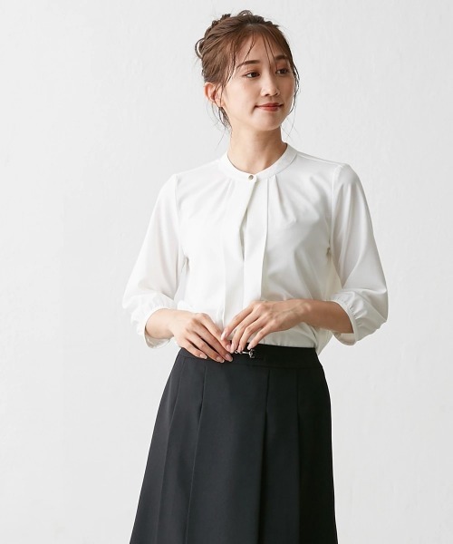 Petitjo（プッチージョ）の「小さいサイズ　2WAYスキッパーブラウス　低身長さん・小柄女性（シャツ/ブラウス・レディース・ホワイト/ミント/ベージュ/ブルー・PM/PL/PSS/PS）」の14枚目の写真