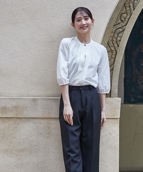 Petitjo（プッチージョ）の「小さいサイズ　2WAYスキッパーブラウス　低身長さん・小柄女性（シャツ/ブラウス・レディース・ホワイト/ミント/ベージュ/ブルー・PM/PL/PSS/PS）」の21枚目の写真