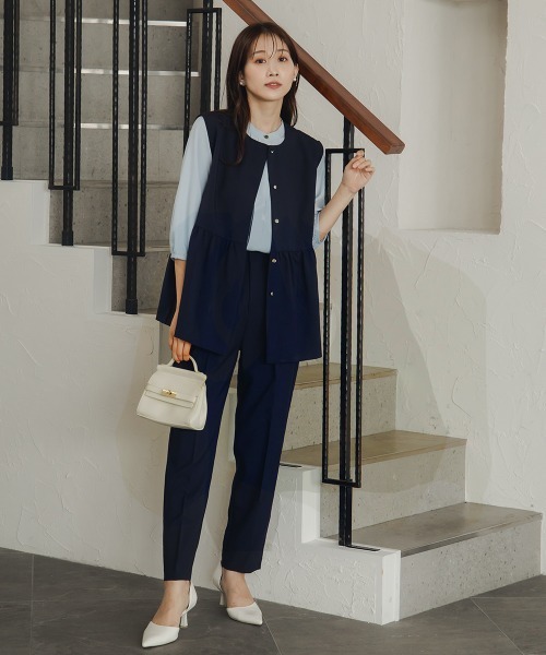 Petitjo（プッチージョ）の「小さいサイズ　2WAYスキッパーブラウス　低身長さん・小柄女性（シャツ/ブラウス・レディース・ホワイト/ミント/ベージュ/ブルー・PM/PL/PSS/PS）」の17枚目の写真