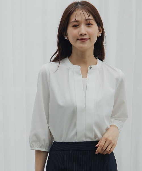 Petitjo（プッチージョ）の「小さいサイズ　2WAYスキッパーブラウス　低身長さん・小柄女性（シャツ/ブラウス・レディース・ホワイト/ミント/ベージュ/ブルー・PM/PL/PSS/PS）」の18枚目の写真