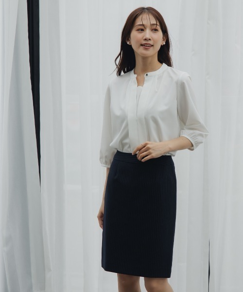 Petitjo（プッチージョ）の「小さいサイズ　2WAYスキッパーブラウス　低身長さん・小柄女性（シャツ/ブラウス・レディース・ホワイト/ミント/ベージュ/ブルー・PM/PL/PSS/PS）」の19枚目の写真