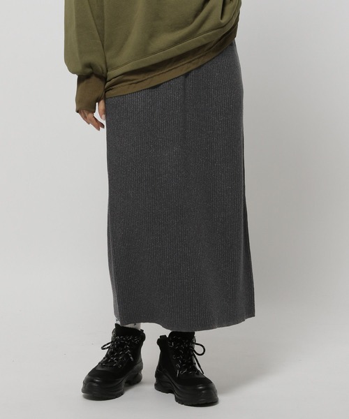 niko and...（ニコアンド）の「アソートリブニットスカート（スカート・レディース・チャコール/スカイブルー/ブラック/ブルー/ライトグレー・MEDIUM/LARGE）」の12枚目の写真