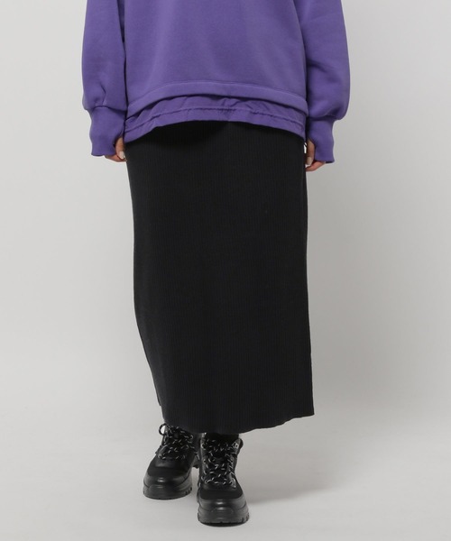 niko and...（ニコアンド）の「アソートリブニットスカート（スカート・レディース・チャコール/スカイブルー/ブラック/ブルー/ライトグレー・MEDIUM/LARGE）」の15枚目の写真