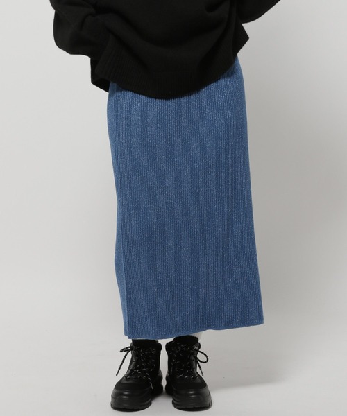 niko and...（ニコアンド）の「アソートリブニットスカート（スカート・レディース・チャコール/スカイブルー/ブラック/ブルー/ライトグレー・MEDIUM/LARGE）」の18枚目の写真